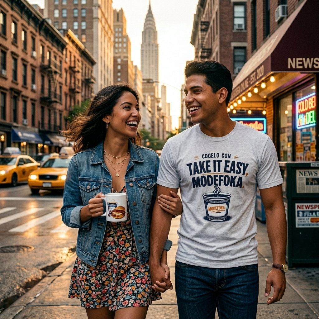 Cógelo Con Take It Easy, Modefoka T-Shirt — NYC Bodega Culture Tee