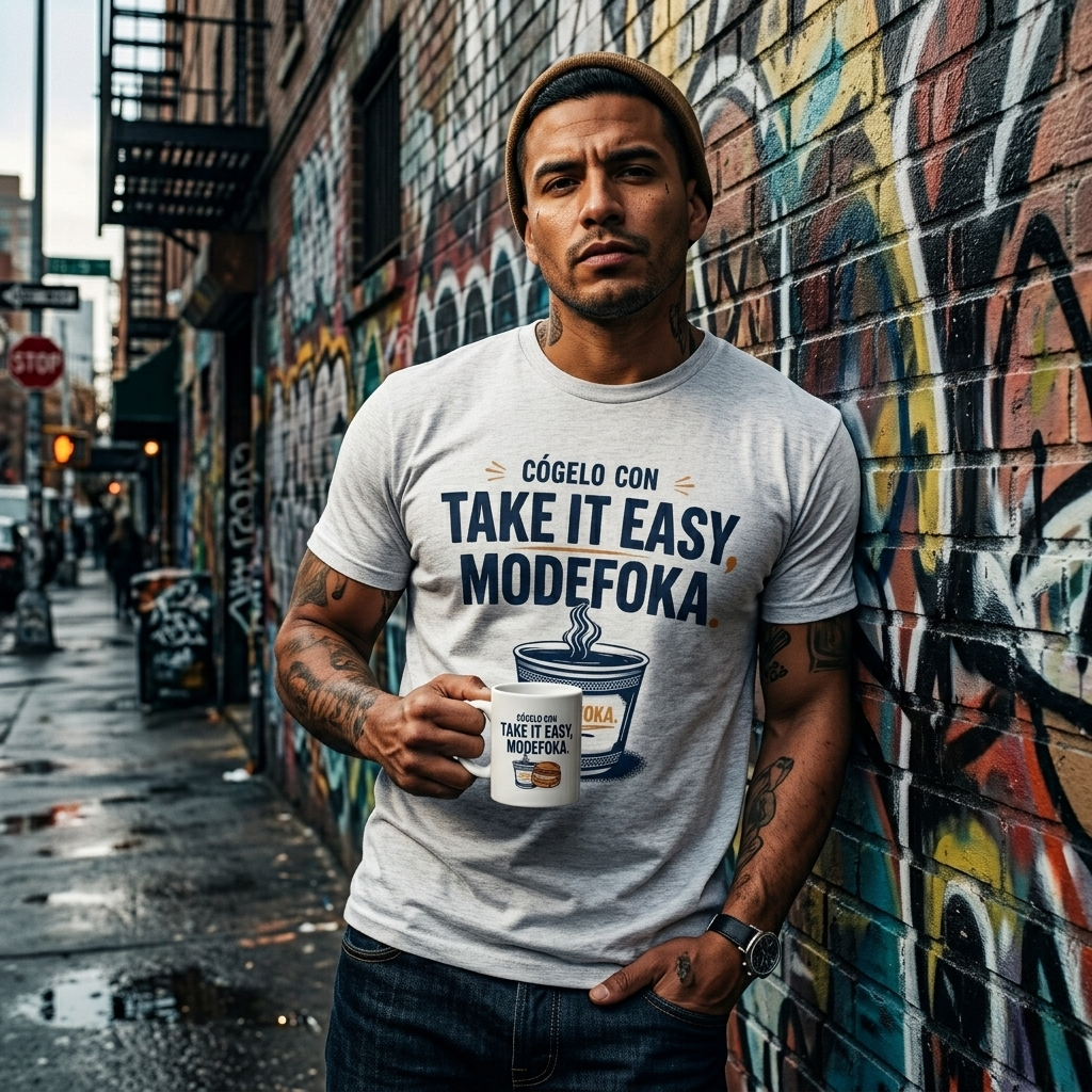 Cógelo Con Take It Easy, Modefoka T-Shirt — NYC Bodega Culture Tee