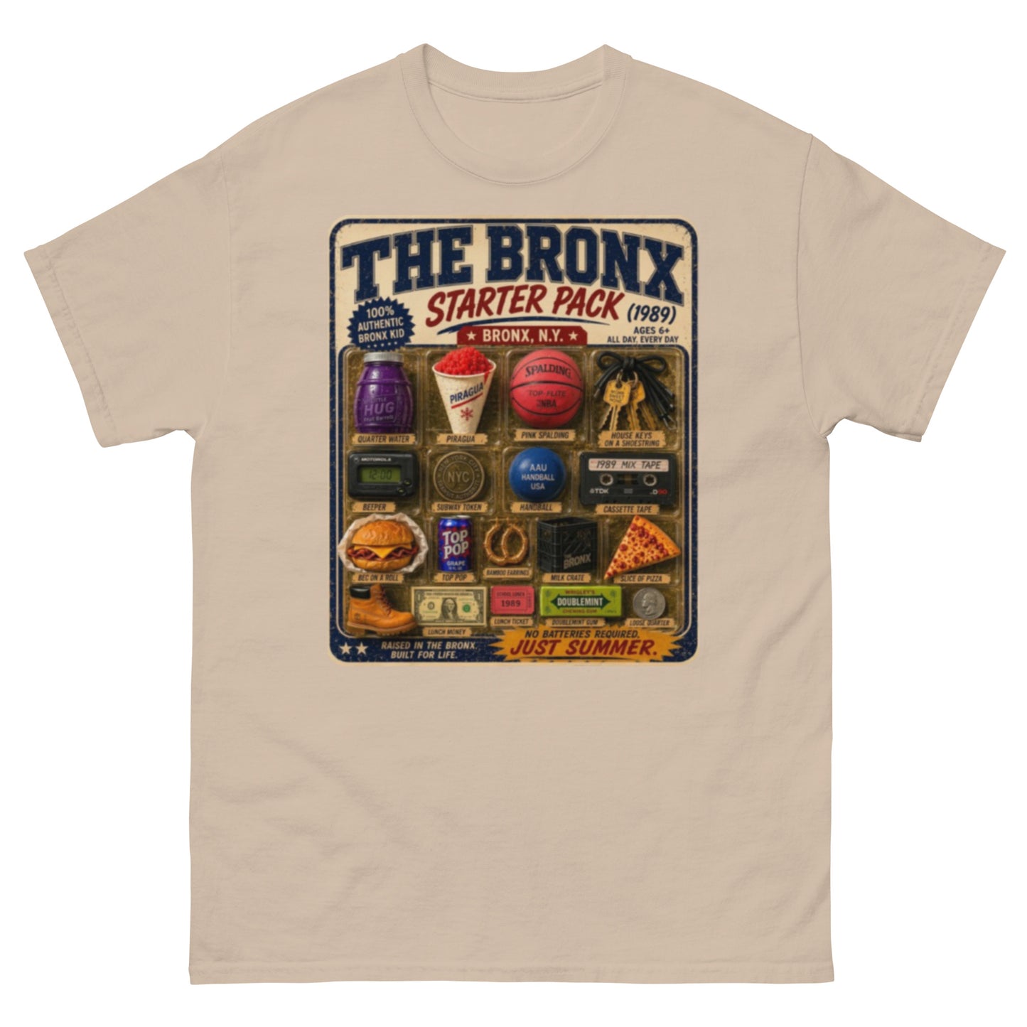 Vintage cream Bronx Starter Pack 1989 T-shirt — La Bodega Online Bronx nostalgia streetwear