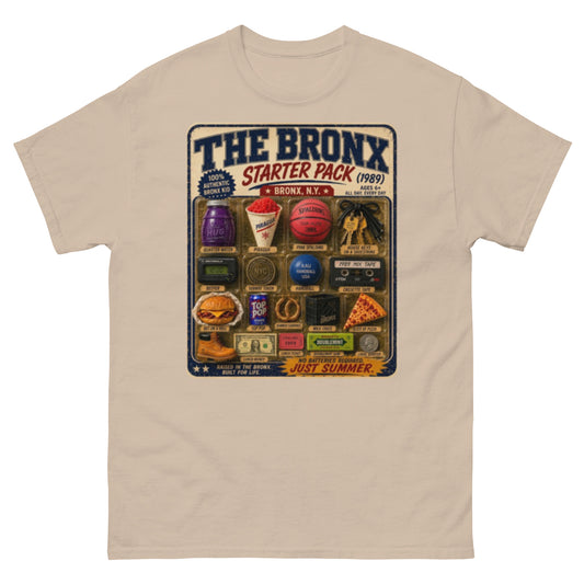 Vintage cream Bronx Starter Pack 1989 T-shirt — La Bodega Online Bronx nostalgia streetwear